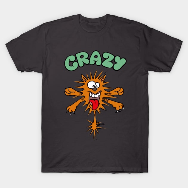 Crazy Cat T-Shirt by Vick Debergh